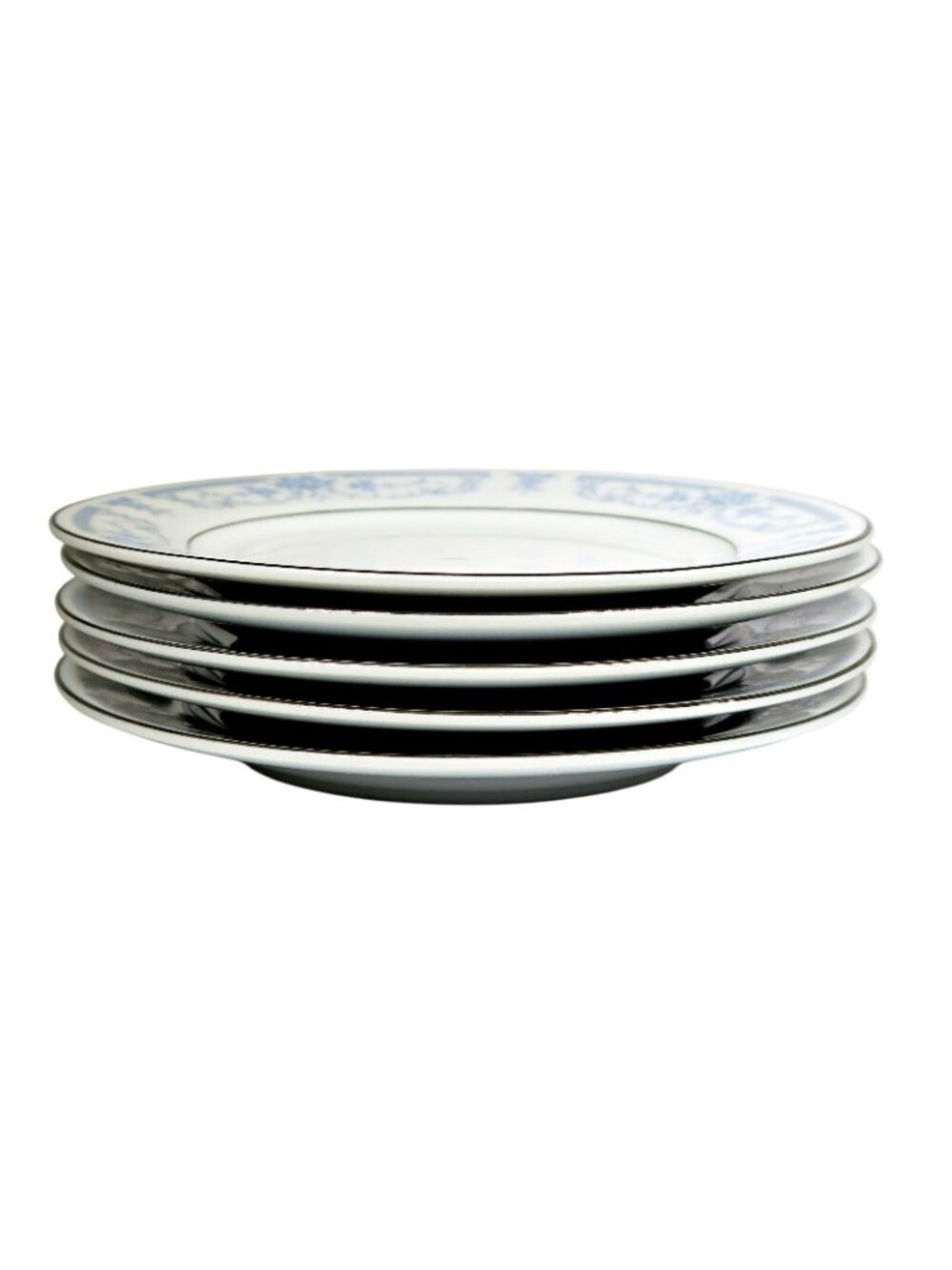 Sheffield Blue Whisper Bread & Butter Plates (Set of 5) Vintage Porcelain Japan - Picture 4 of 5